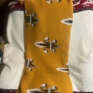 Elegant gold and black New Orleans saints  Knit Throw Blanket